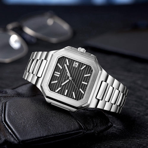 Patek Phillip Cubitus Chain Silver/Black dial