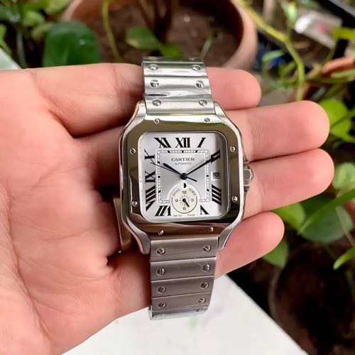 Cartier De Santos Dual Time White Dial