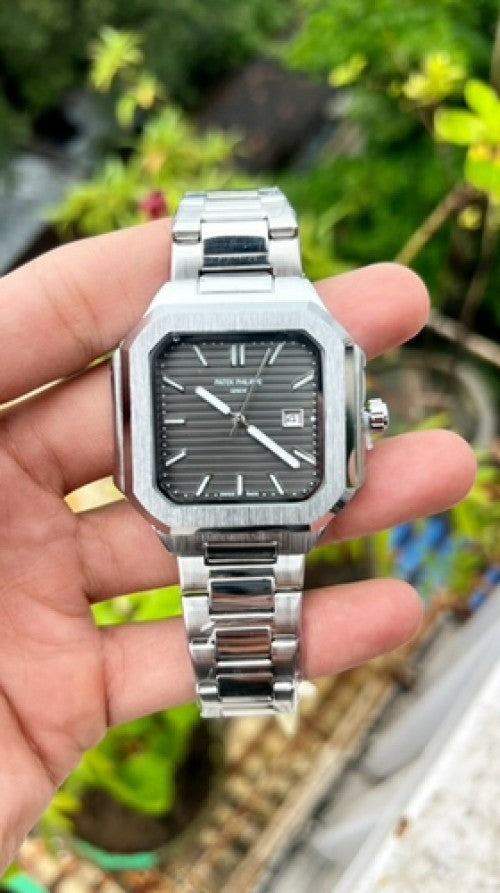 Patek Phillip Cubitus Chain Silver/Black dial