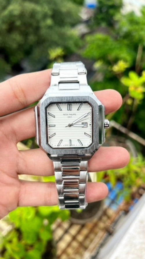 Patek Phillip Cubitus Chain Silver/White dial