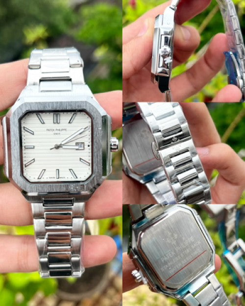 Patek Phillip Cubitus Chain Silver/White dial