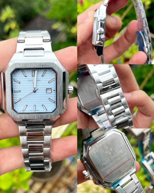 Patek Phillip Cubitus Chain Silver/Blue dial