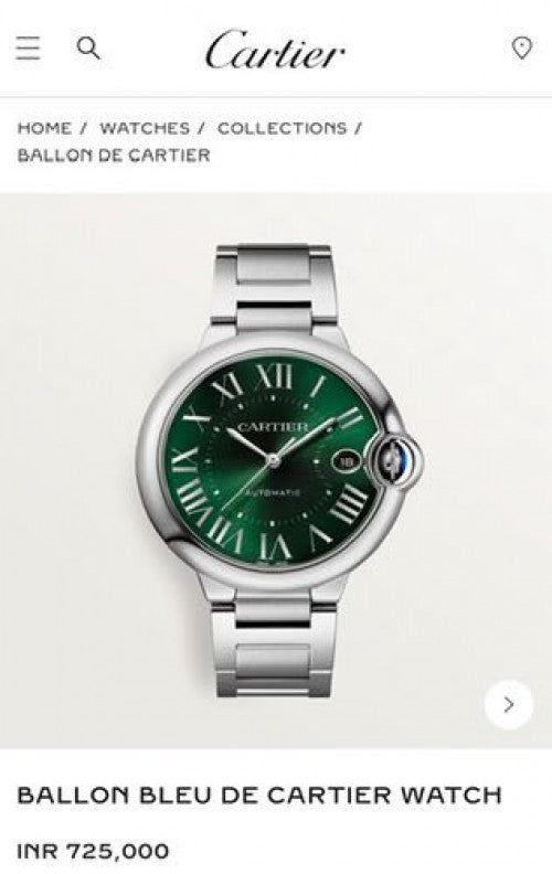 CARTIER BALLON BLEU GREEN AUTOMATIC