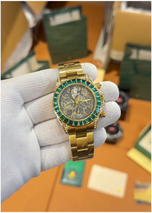 Rolex Oyster Perpetual Daytona Chosmograph Rainbow Gold-Green