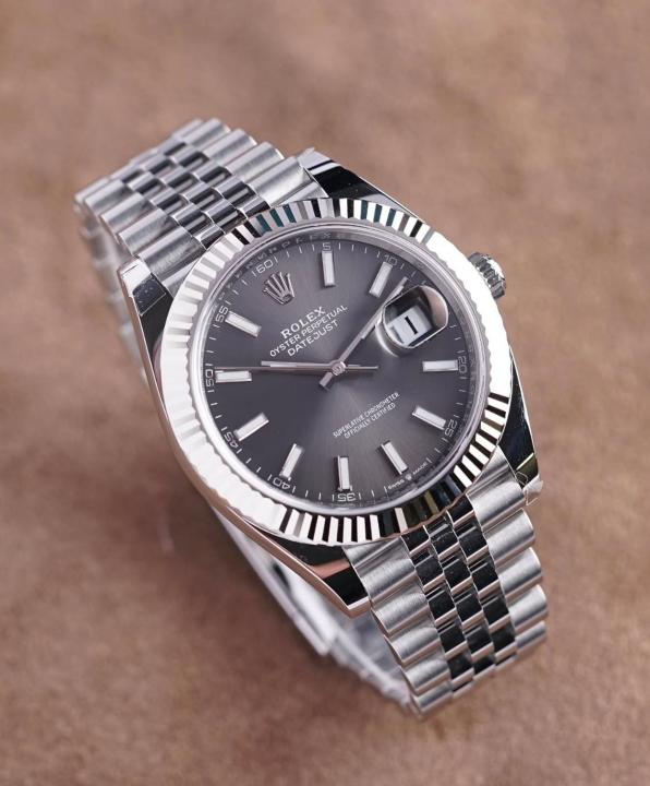 Rolex Oyster Perpetual Date Just Silver-Black Working Like Automatic