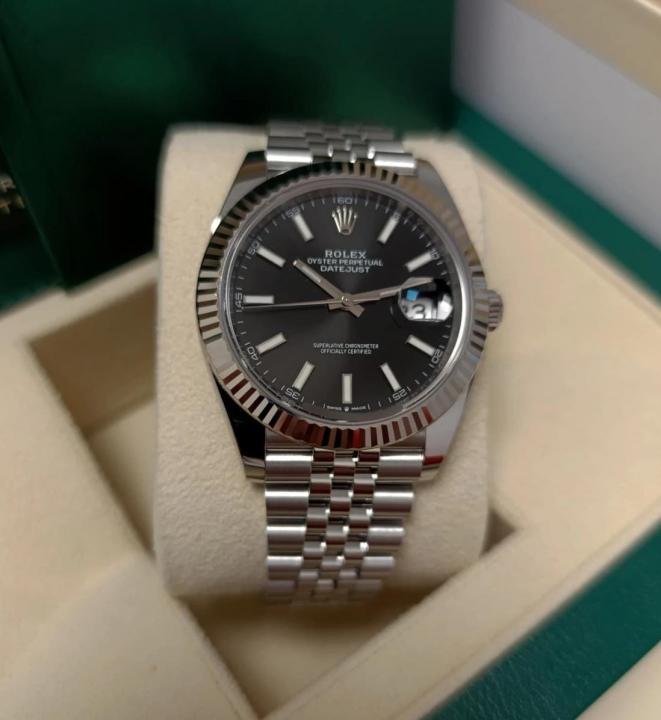 Rolex Oyster Perpetual Date Just Silver-Black Working Like Automatic