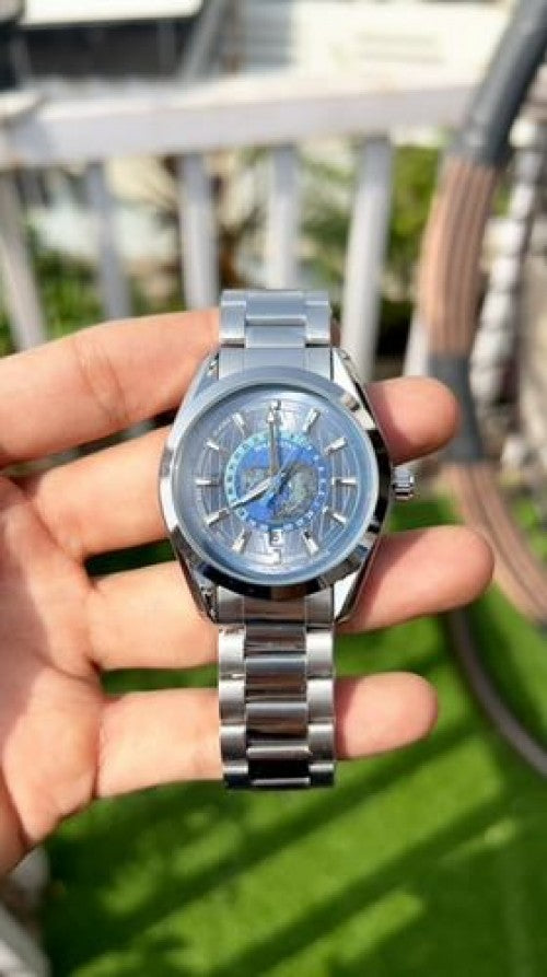 OMEGA SEAMASTER WORLDTIMER shift movement back open