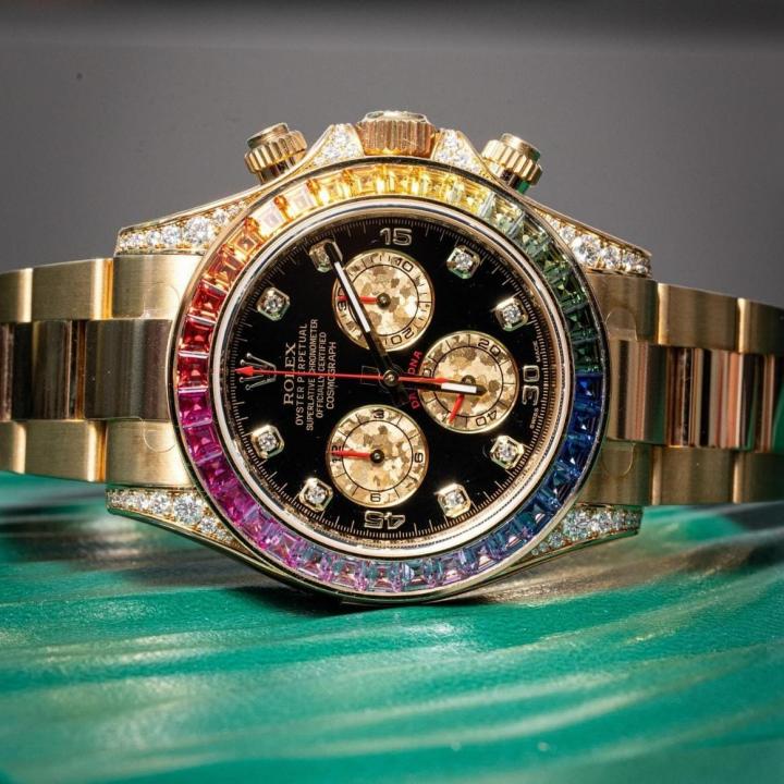 Rolex Oyster perpetual Rainbow Gold