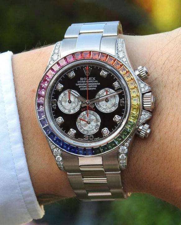 Rolex Oyster Perpetual Rainbow Silver