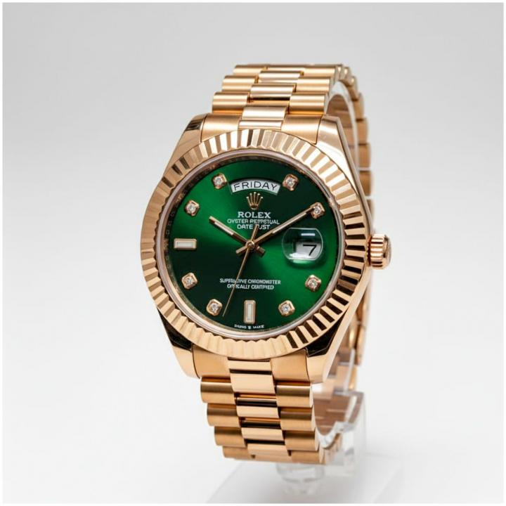 Rolex Oyster Perpetual Day Date Diamond Copper-Green 40 Battery