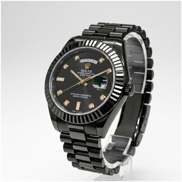 Rolex Oyster Perpetual Day Date Diamond Black 40 Battery