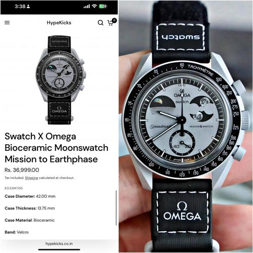 Omega speedmaster Swatch moon sun moon